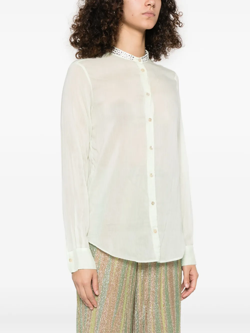 FORTE FORTE CRYSTAL-EMBELLISHED SHIRT