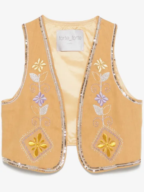 Forte Forte floral-embroidery gilet