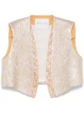 Forte Forte crystal-embellished waistcoat - Gold