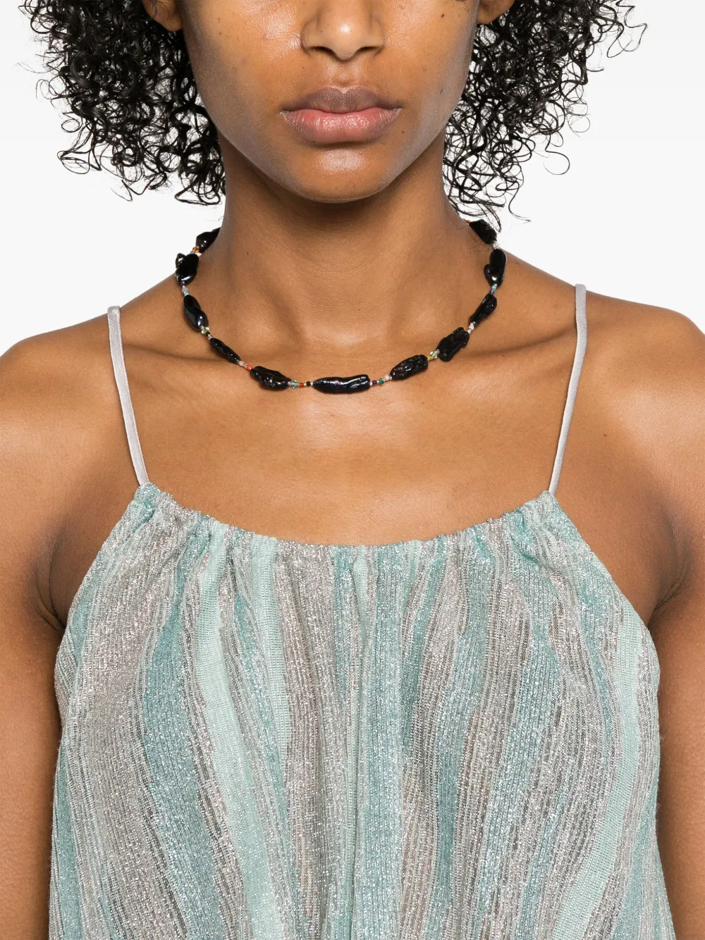 Shop Forte Forte Lurex Top In Blue