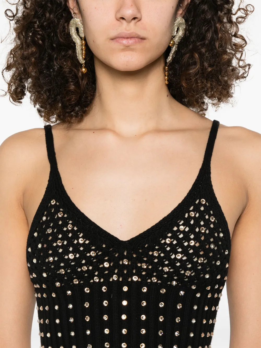 Shop Forte Forte Crystal-embellished Top In Black