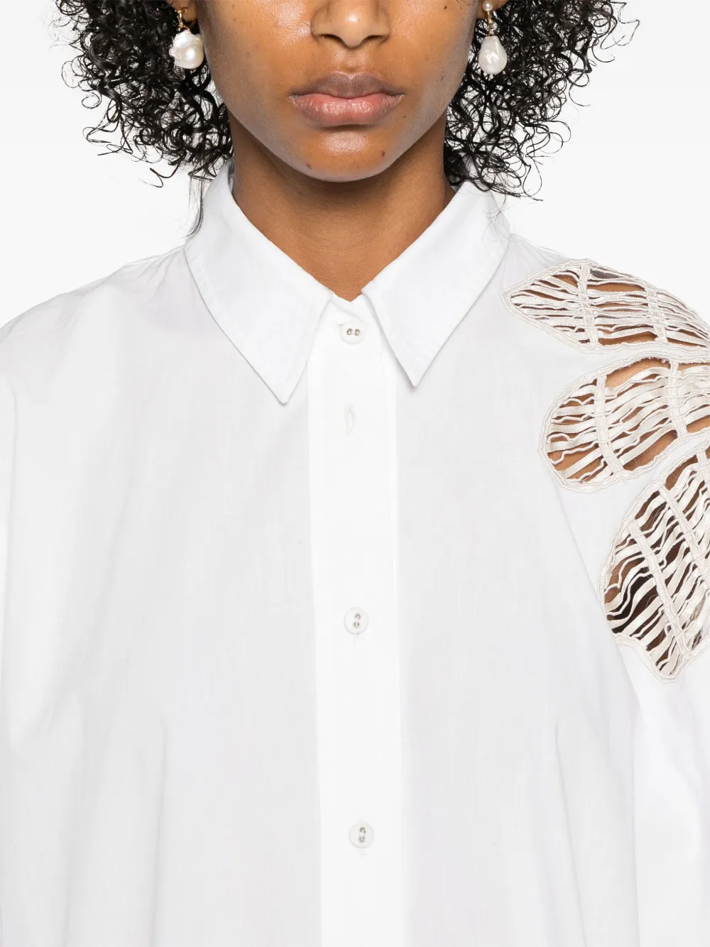 Forte Katoenen blouse Wit