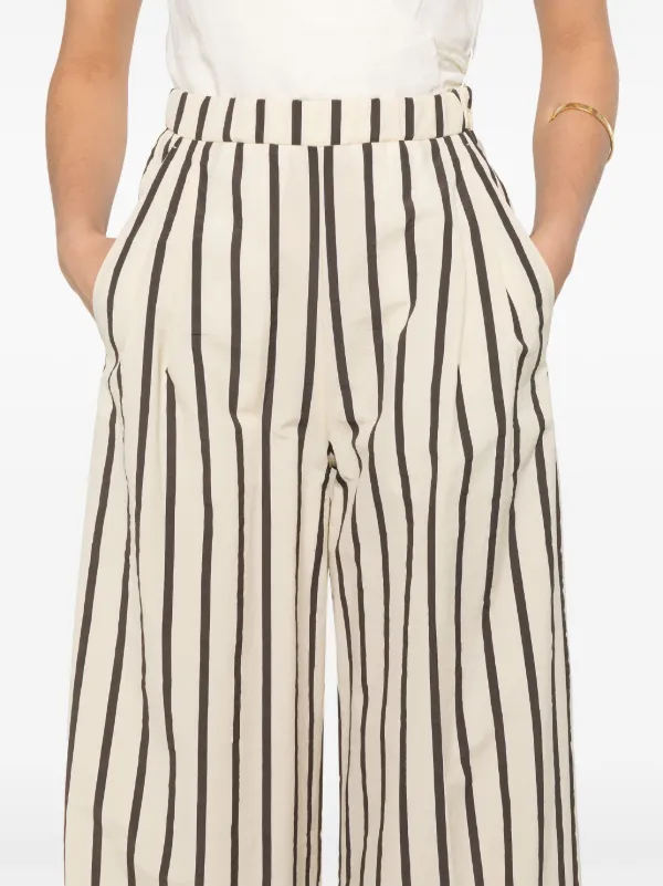 Forte Forte Striped Palazzo Pants | Neutrals | FARFETCH