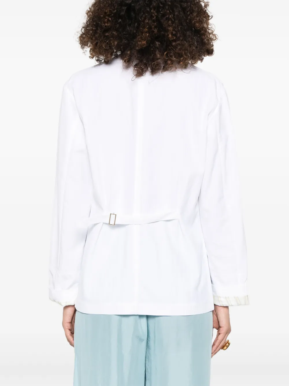 FORTE FORTE TWILL-WEAVE BLAZER