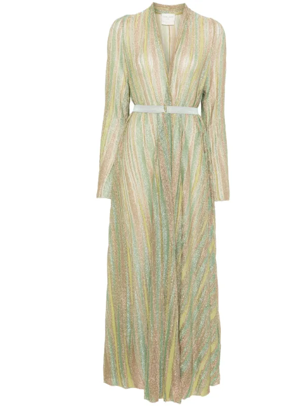 Forte Forte Lurex Midi Dress | Green | FARFETCH
