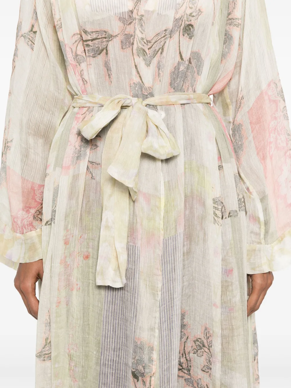 Shop Forte Forte Semi-sheer Coat In Green