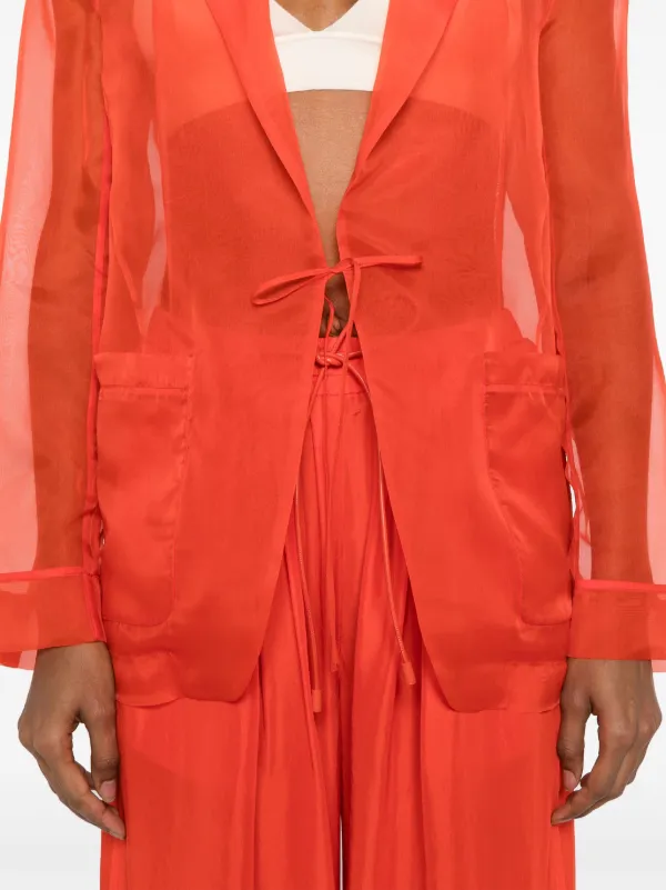 Forte Forte シルク ジャケット | オレンジ | FARFETCH JP