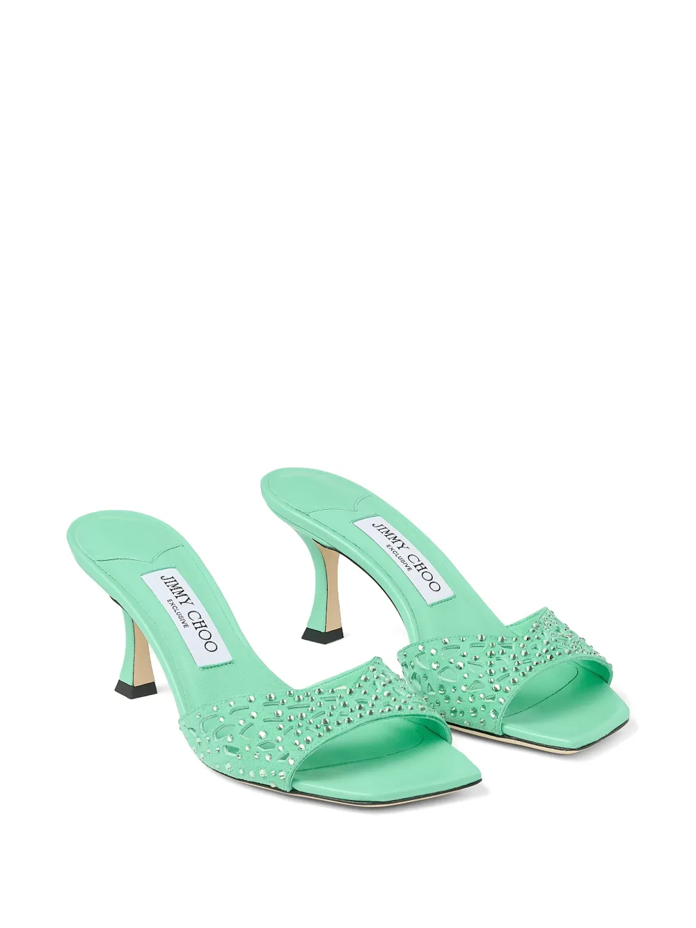 Jimmy Choo Skye 70mm muiltjes - Groen