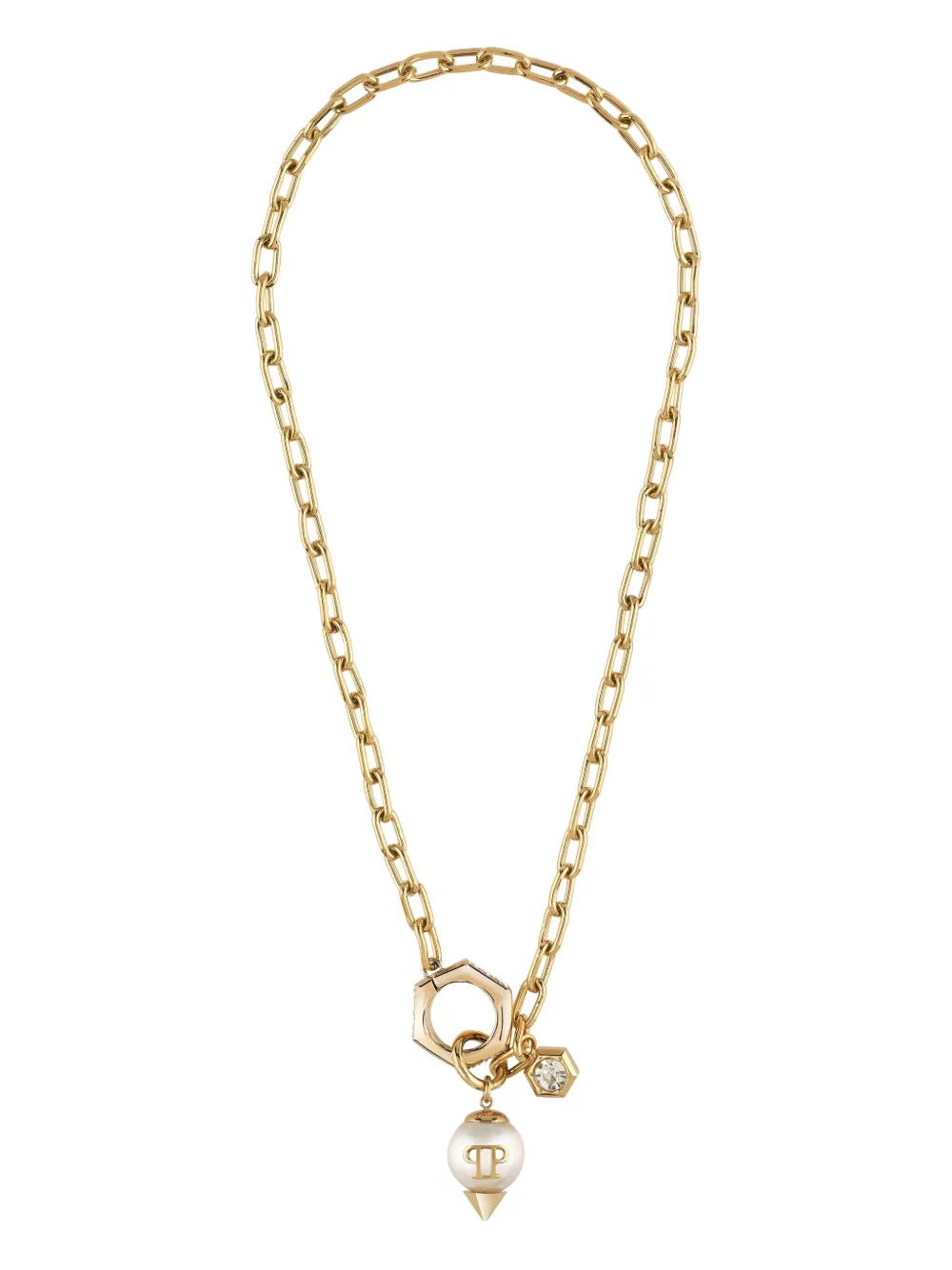 Philipp Plein Rhapsody Crystal-embellishment Necklace In Gold