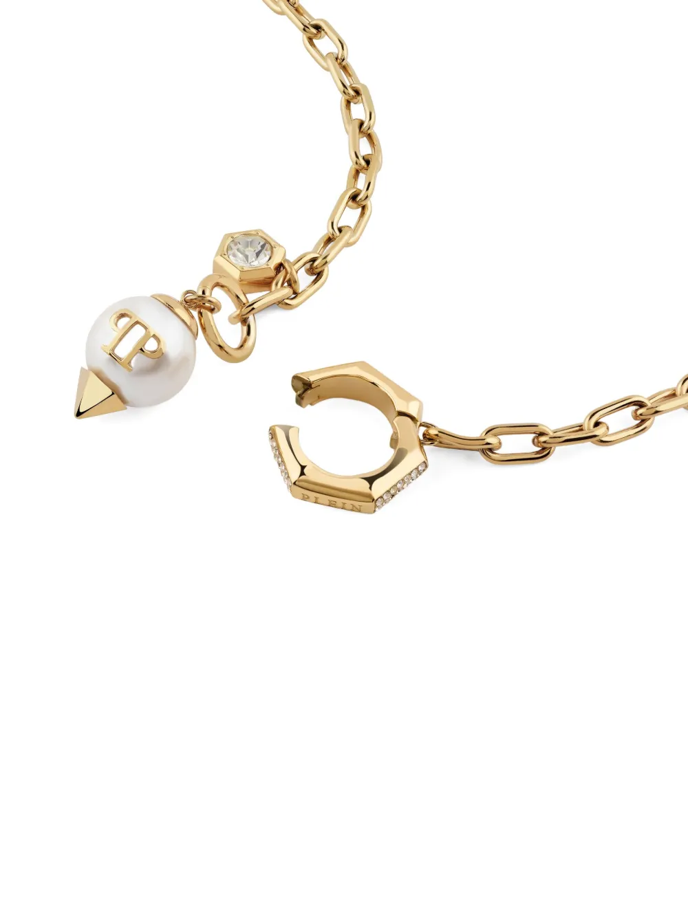 Philipp Plein Rhapsody Crystal-embellishment Necklace In Gold