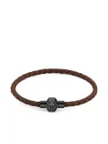 Philipp Plein Enigma braided-leather bracelet - Black