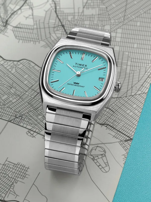 TIMEX Timex® Automatic 1983 E Line 34mm | Blue | FARFETCH