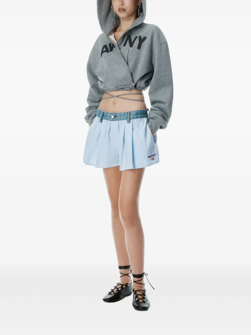 Alexander Wang denim waist shorts - Blauw