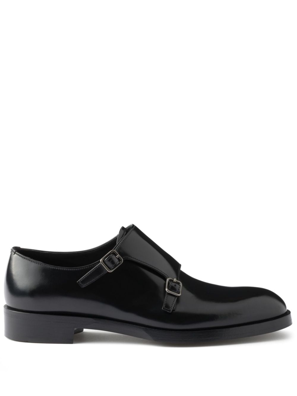 Prada Loafers met dubbele gesp Zwart