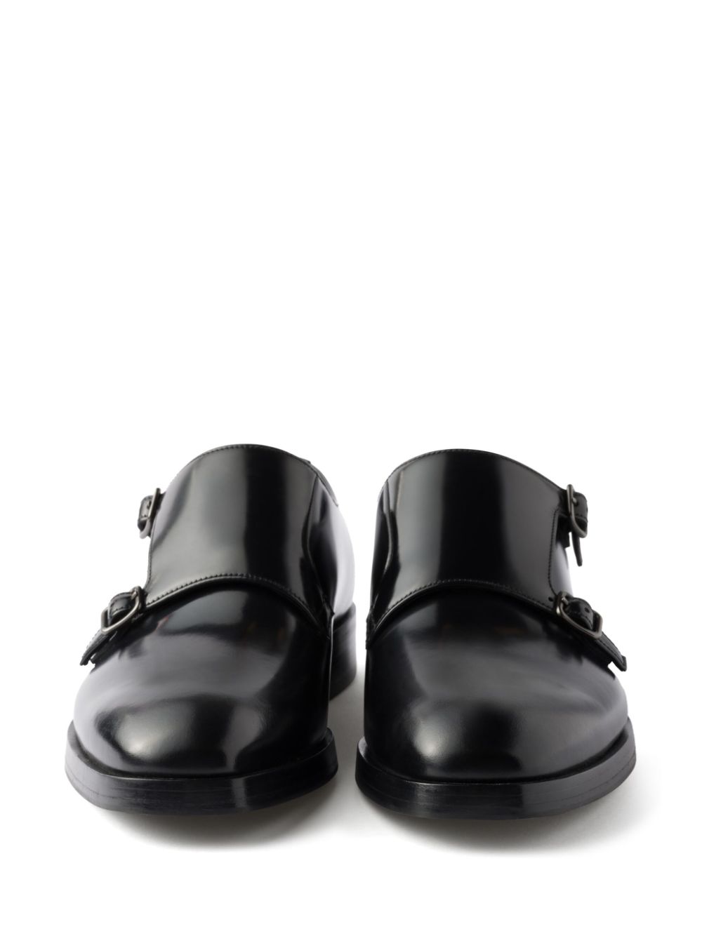 Prada patent-finish mink shoes Black