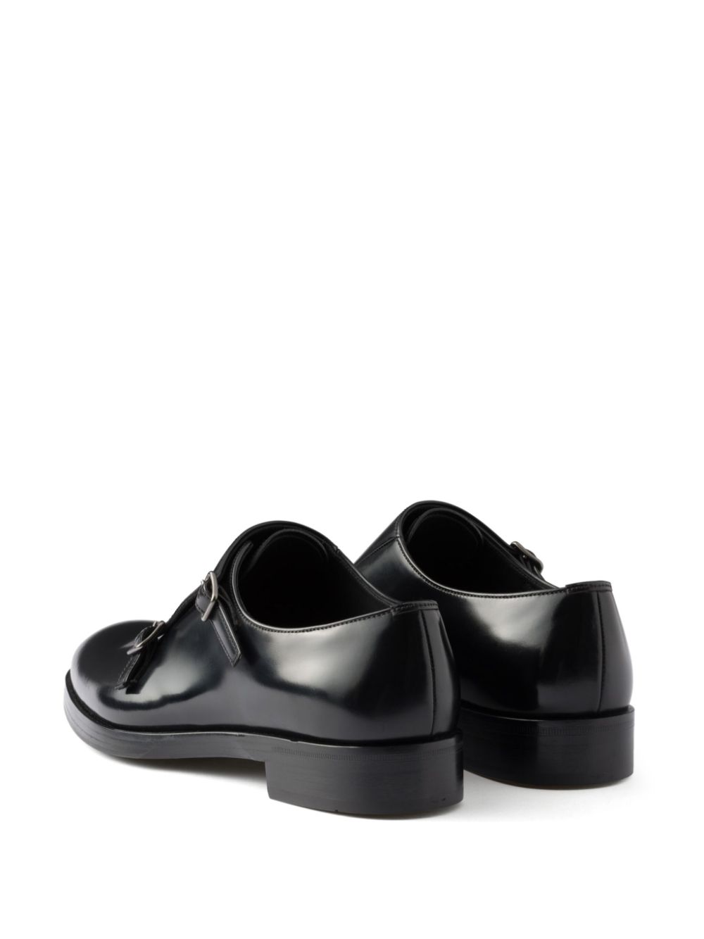 Prada patent-finish mink shoes Black