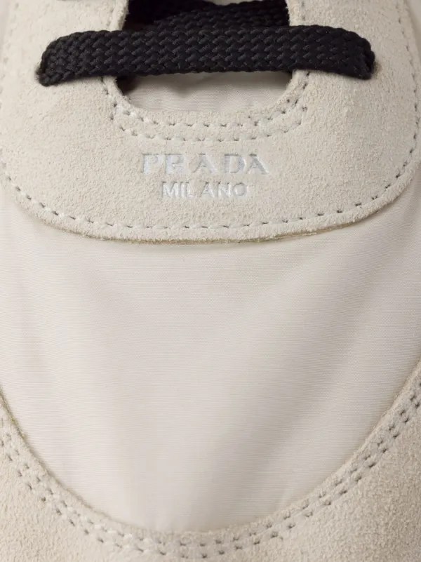 Prada Collapse Re-Nylon Suede Sneakers | Neutrals | FARFETCH
