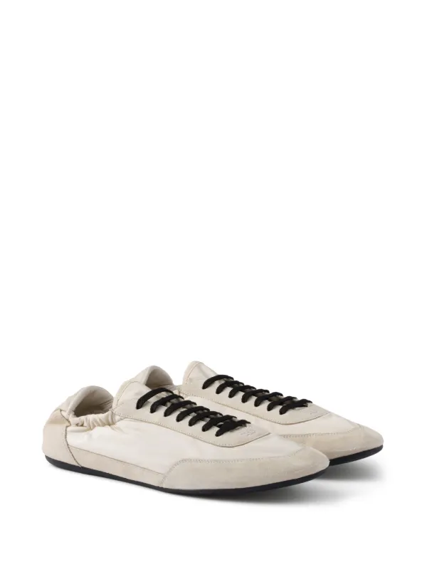 【送関込】PRADA☆プラダ Collapse Sneakers Prada Collapse Re-Nylon Suede Sneakers | Neutrals | FARFETCH