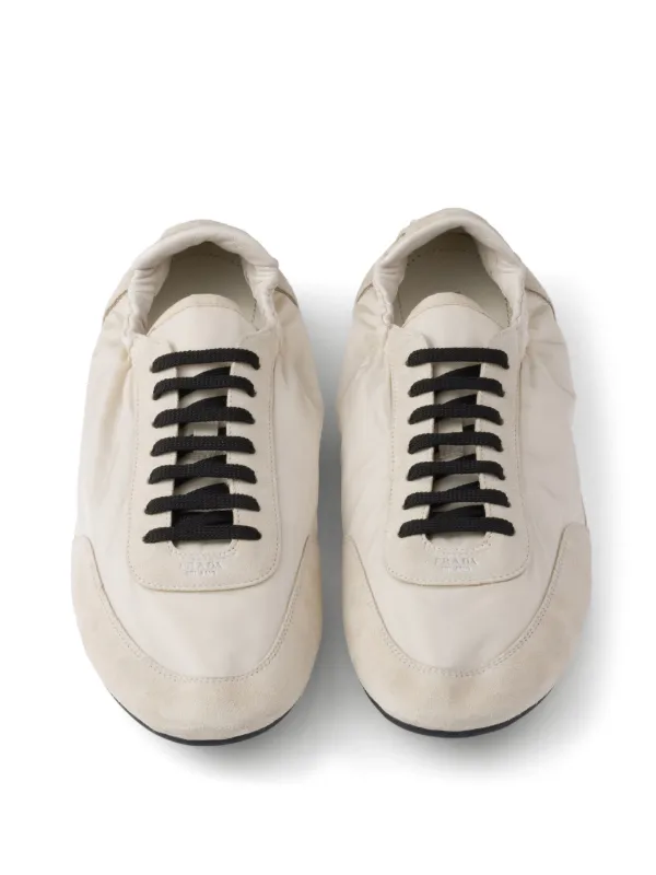 スニーカー COLLAPSE RE-NYLON SNEAKERS Prada Men's Collapse Nylon and Suede Low-Top Sneakers