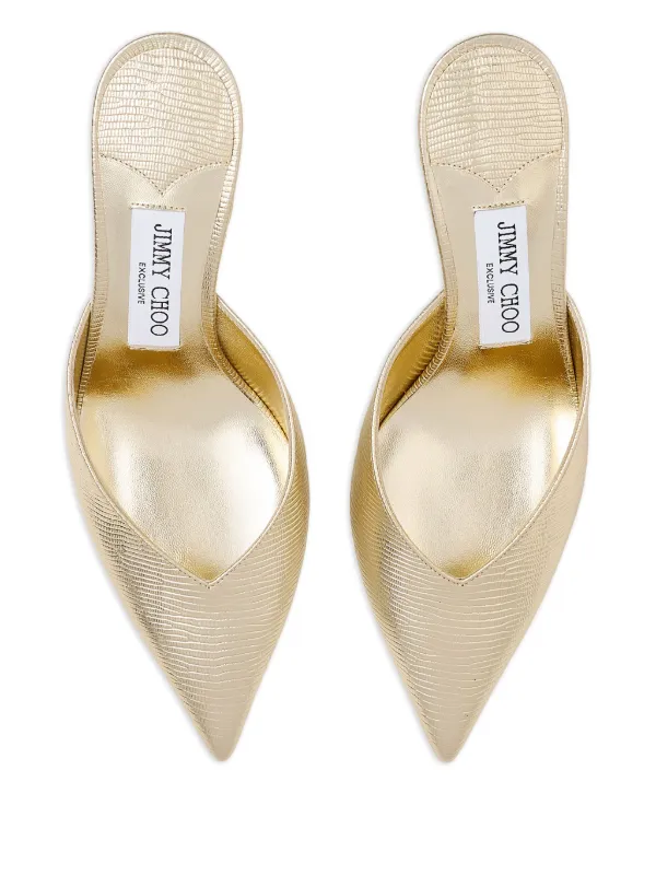 Jimmy Choo 70mm Solar Mules | Gold | FARFETCH
