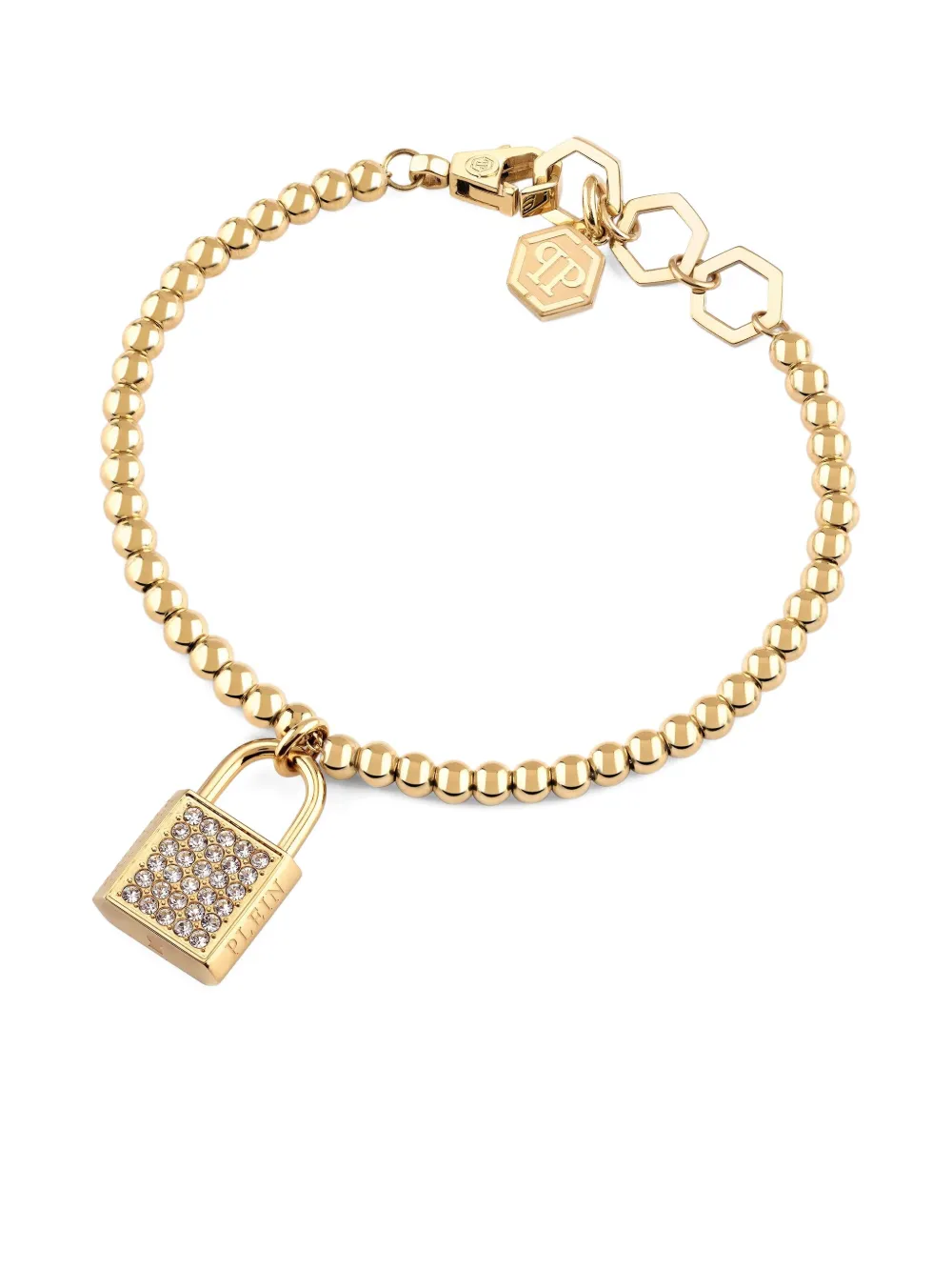 Philipp Plein pulsera con dije y cristales | dorado | Image 1