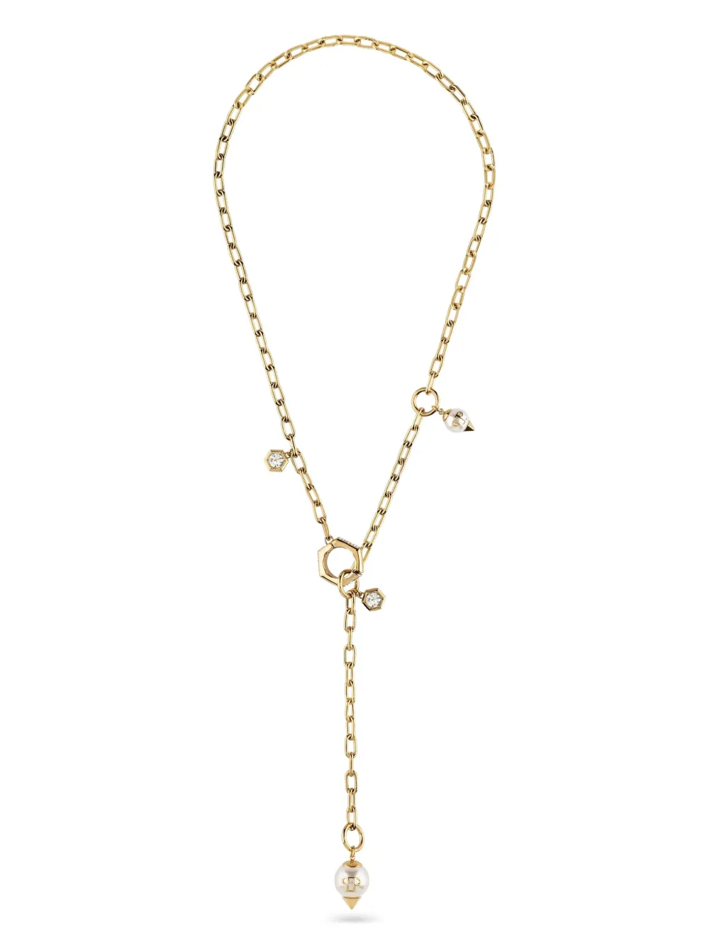 Philipp Plein Rhapsody gold crystal necklace - Oro