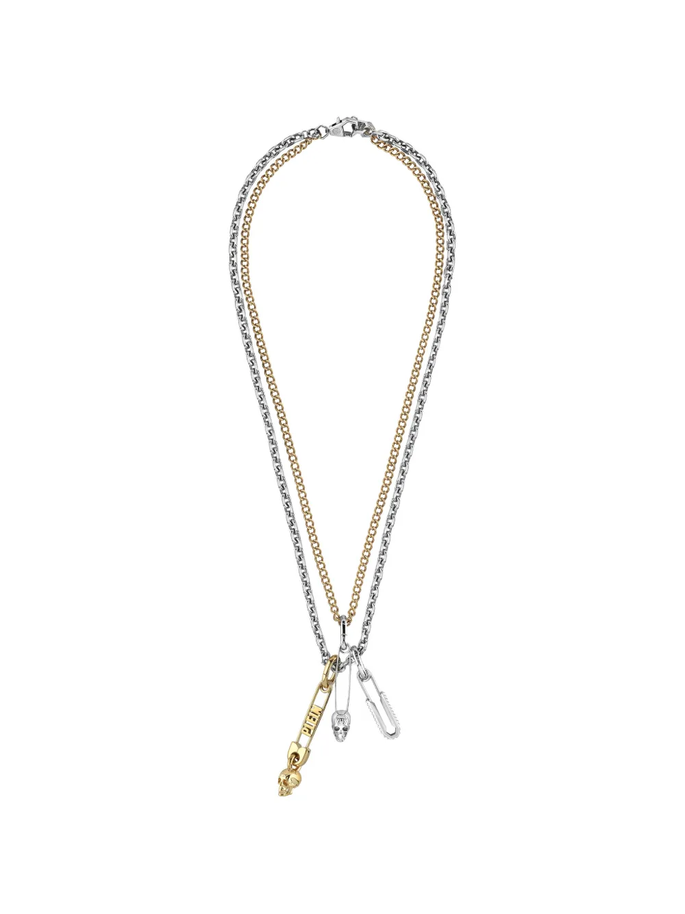 Philipp Plein pin-pendant necklace - Oro