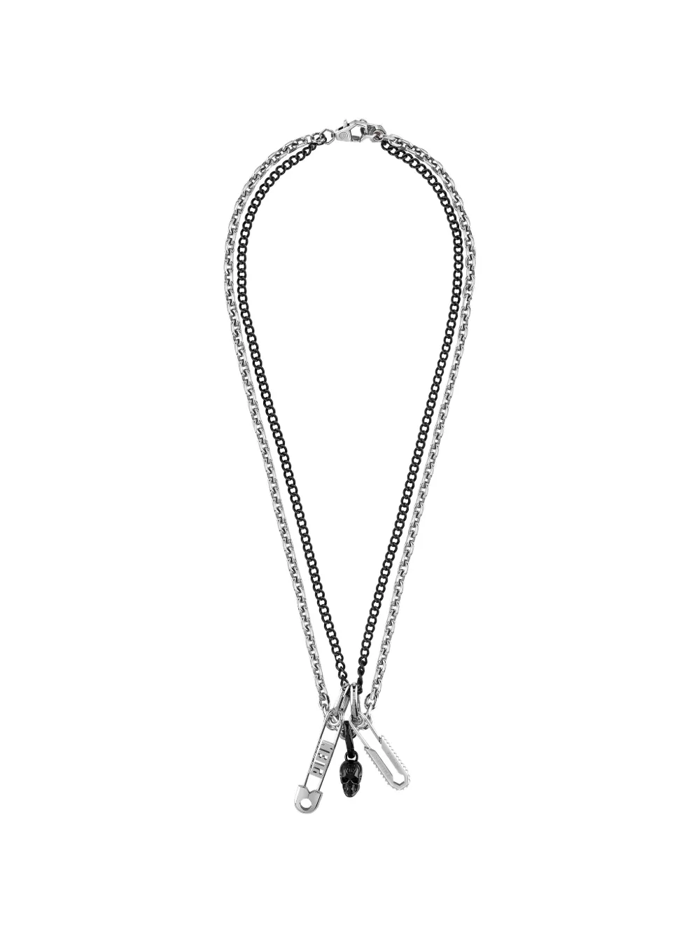 Philipp Plein pin-pendant necklace - Argento