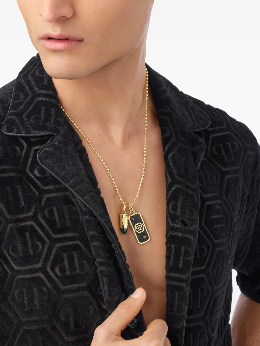 Philipp Plein collar de cadena con dije de bala | Image 2
