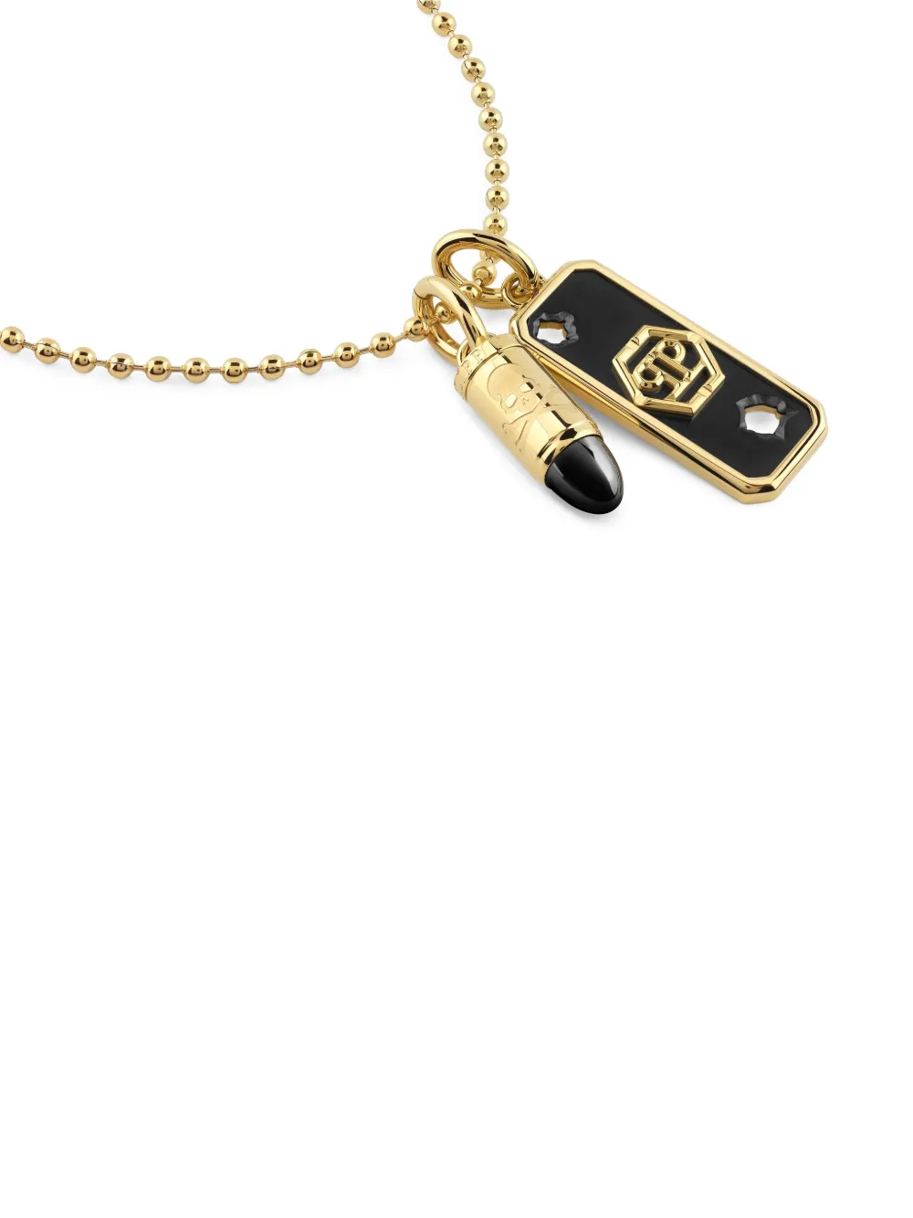 bullet-pendant chain necklace