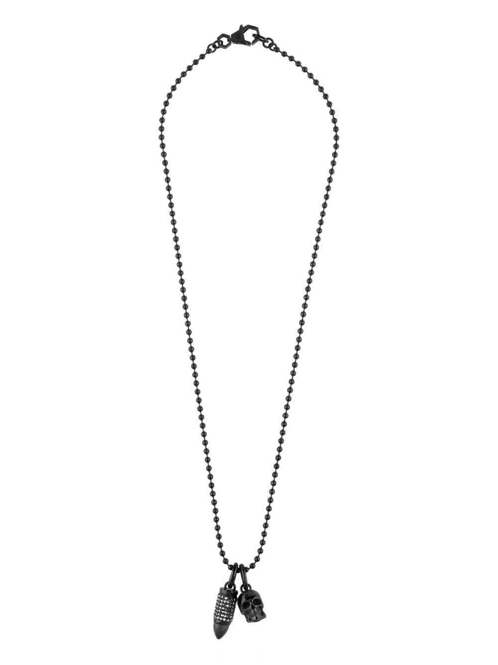 Philipp Plein skull-pendant necklace - Nero