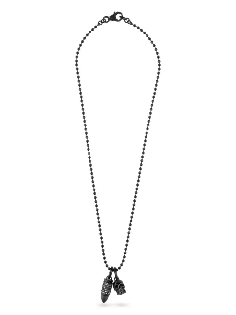 Philipp Plein skull-pendant necklace