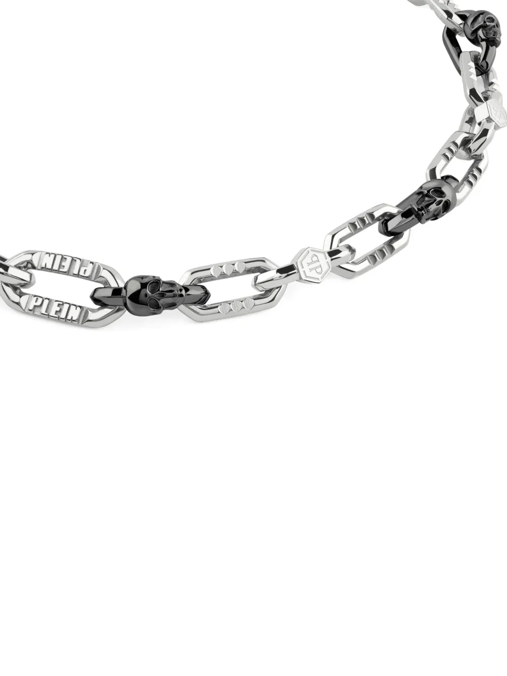 Philipp Plein Cable-link Necklace In Metallic