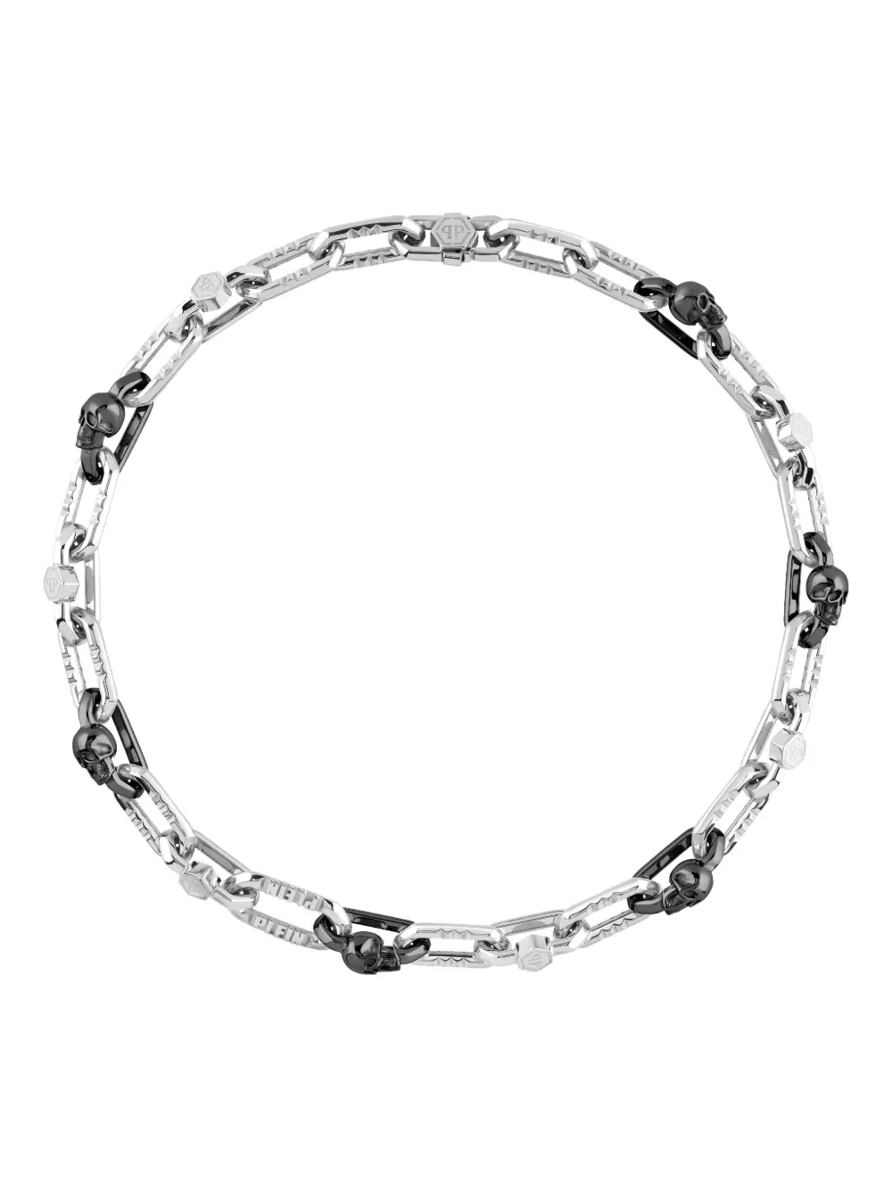 Philipp Plein Cable-link Necklace In Metallic