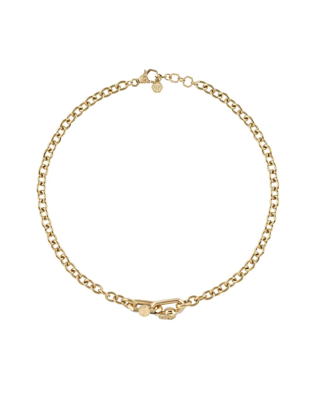 Philipp Plein chain-link Edge necklace - Oro