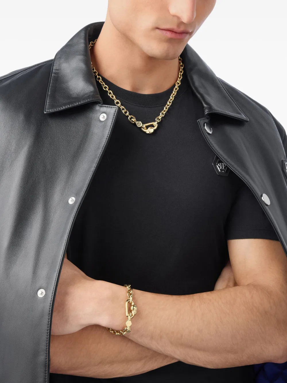 Philipp Plein chain-link Edge necklace | Image 2