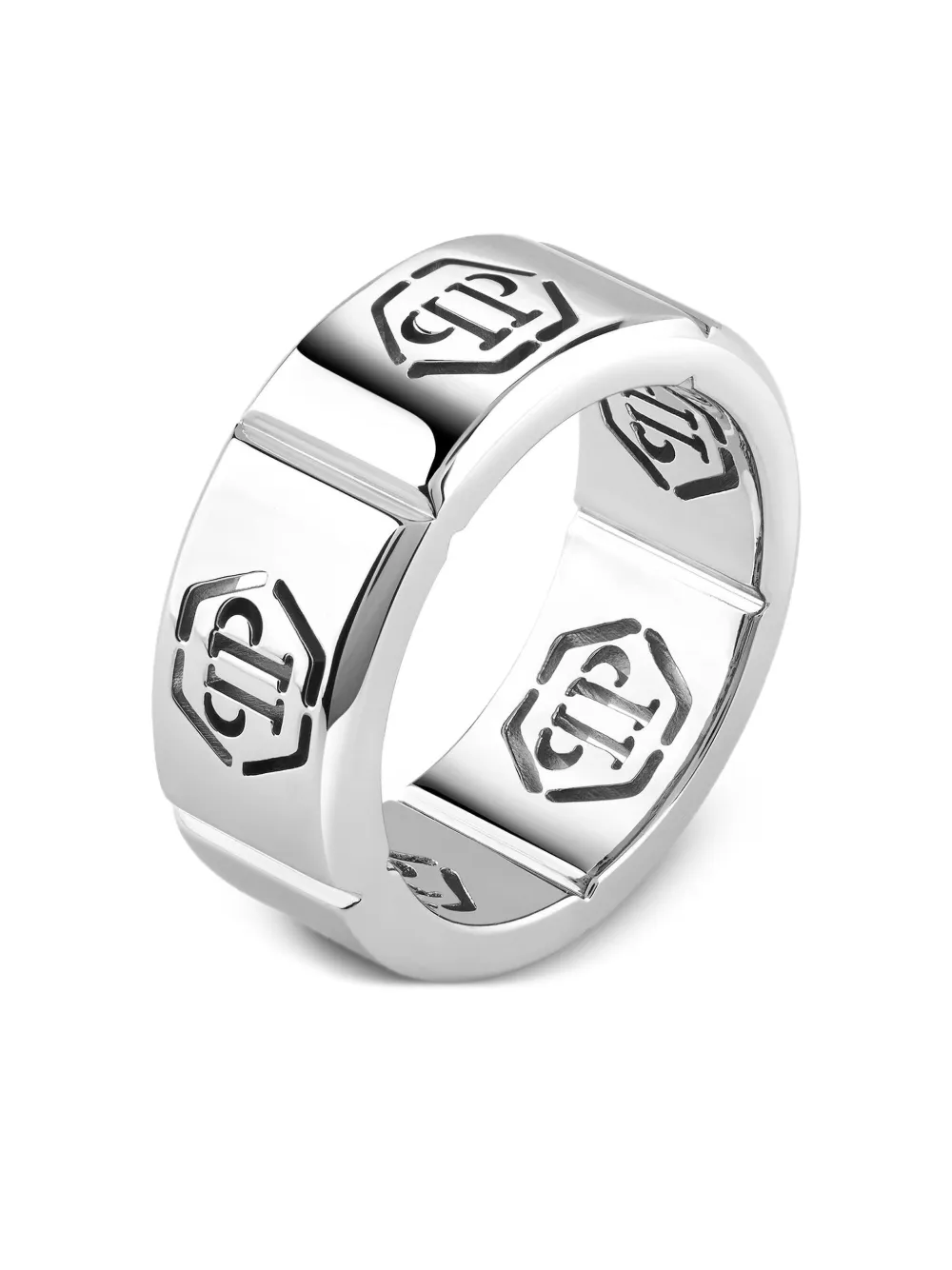  Philipp Plein Logo-engraved Ring - Silver 
