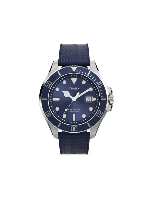 TIMEX Harborside Coast 43mm 腕時計 | ブルー | FARFETCH JP Timex Harborside Coas 腕時計