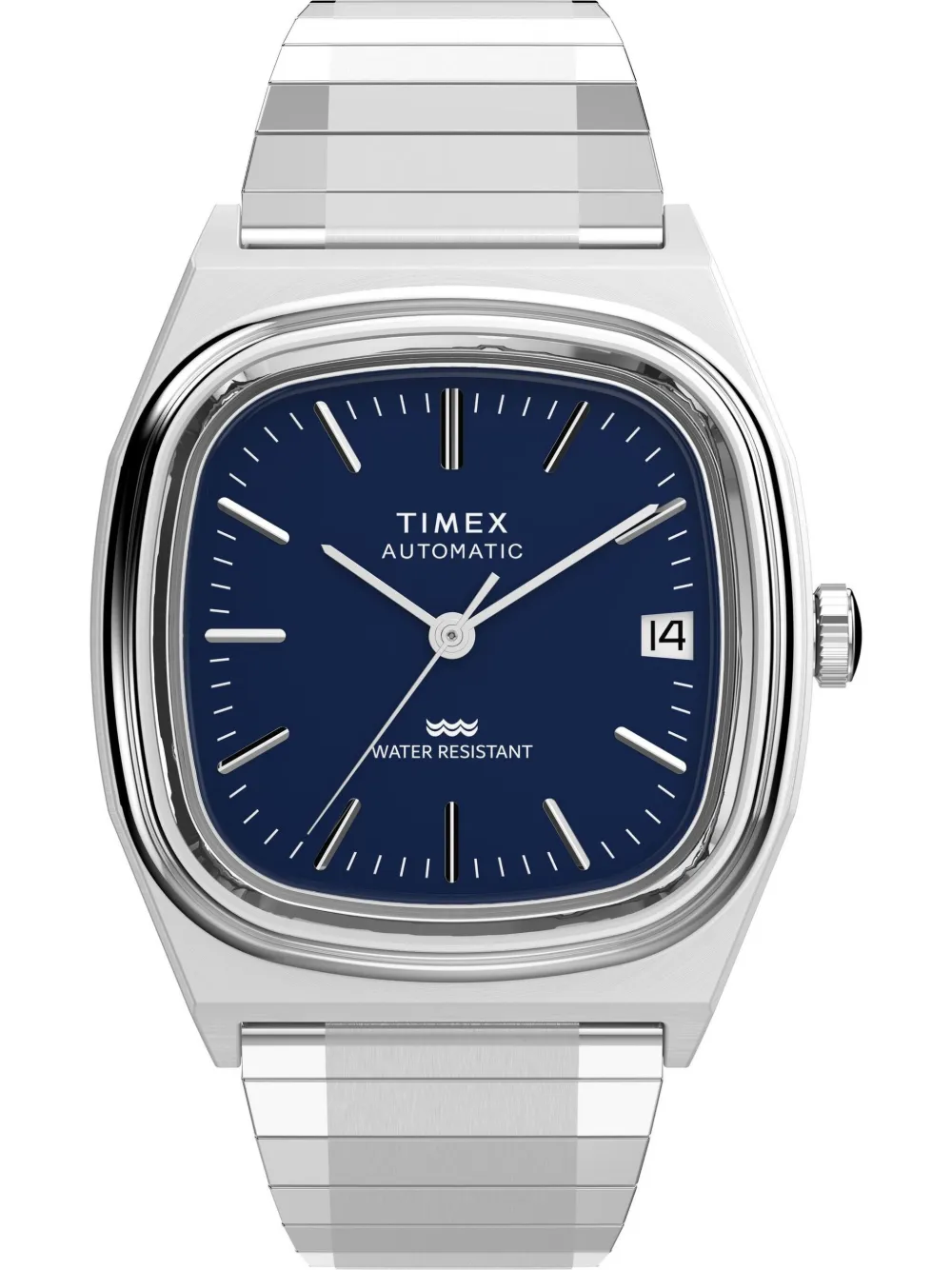 Timex Mens Blue Tw2y07400 E-line Automatic Stainless-steel Watch In Blue