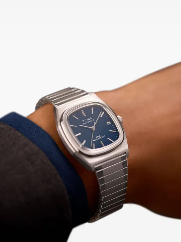 TIMEX Automatic 1983 E-Line Reissue 34mm | Blue | FARFETCH AE