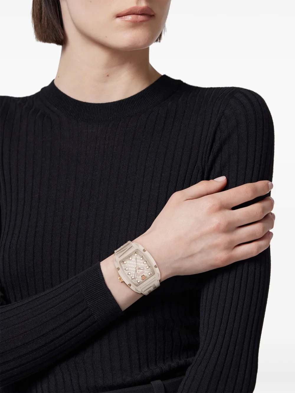 Versace Dominus Lady 44 mm horloge - Beige