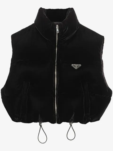 Prada velvet down vest