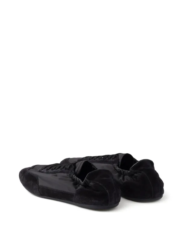 24AW new/PRADA Collapse Re-Nylonスニーカー Sneakers Black Black Collapse Re-Nylon and suede elasticized sneakers | PRADA