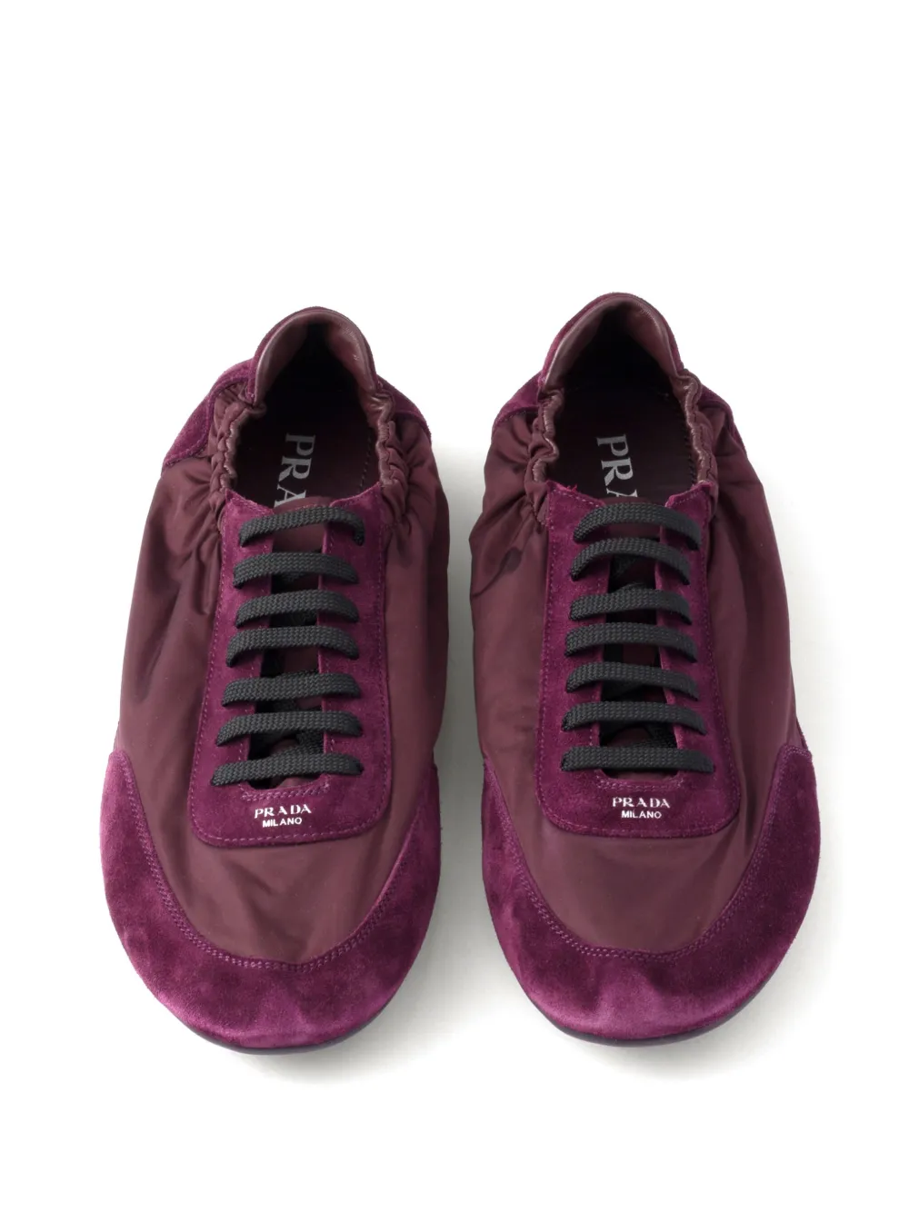 Prada Collapse Re-Nylon suede sneakers Purple