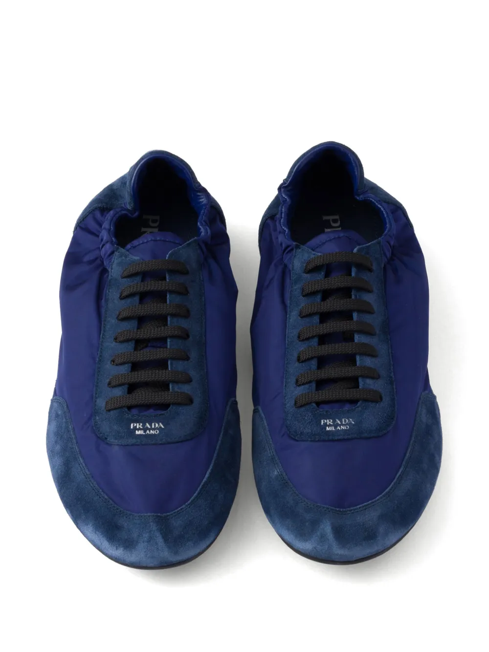 Prada Collapse Re-Nylon suede sneakers Blue