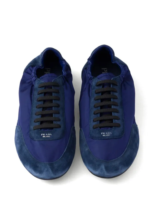PRADA Collapse Re-Nylonとスエードのスニーカー Prada Collapse Re-Nylon スエードスニーカー | ニュートラル