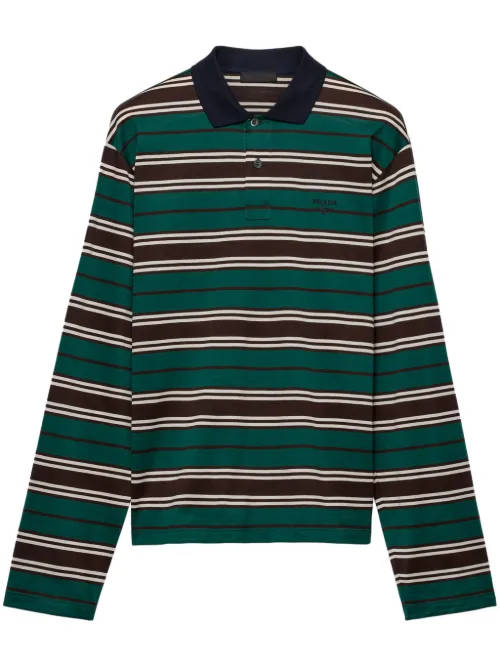 Prada polo à rayures - Vert - Prada - Modalova
