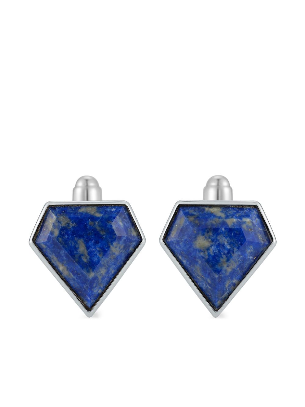 sterling silver Pentagon lapis lazuli cufflinks