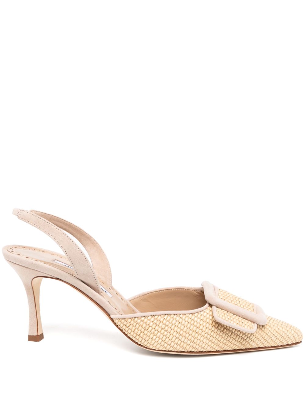 Manolo Blahnik 70 mm Mayslibi pumps Beige