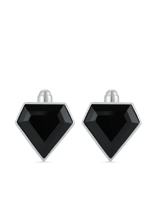 Mateo Sterling Silver Pentagon Onyx Cufflinks